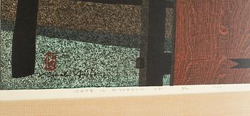 Kiyoshi Saito, woodblock print in colours, signed, numbered 31/100 and dated 1967.