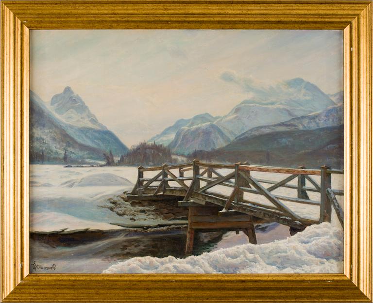 EMIL WENNERWALD, olja på duk, sign.