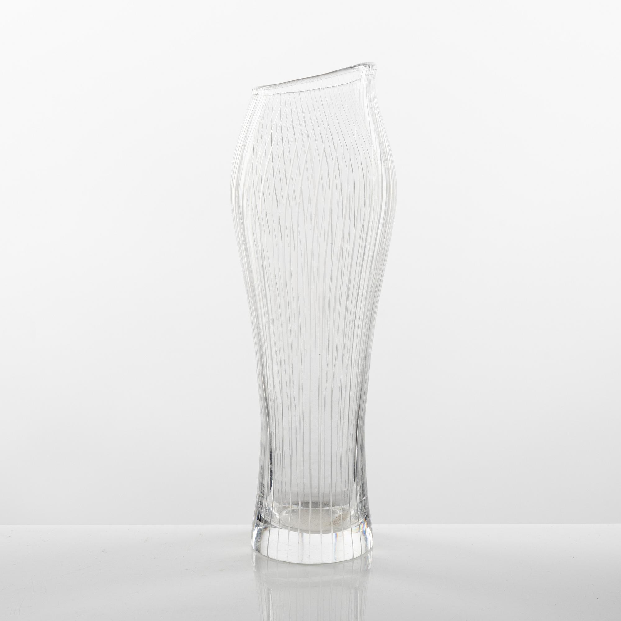 Tapio Wirkkala, a model 3215 glass vase, Iittala, Finland.