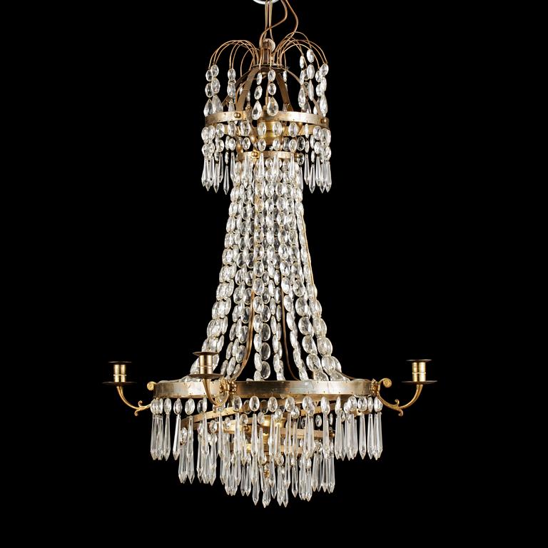 LJUSKRONA, empirestil, 1900-talets mitt. Höjd ca75cm.
