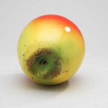 A Hans Hedberg faience apple, Biot, France.