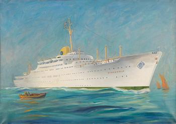 Ship portrait, 20th century, "M/S Stockholm" (S.A.L. America Line).