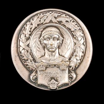 MINNESMEDALJ, försilvrad metall, Olympiska spelen Stockholm 1912.