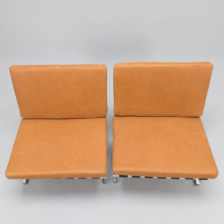 TOIVO KORHONEN and ESKO PAJAMIES, A pair of 1960s easy chairs, model TU-640, 'Seta Palatuoli', for Merva, Finland.