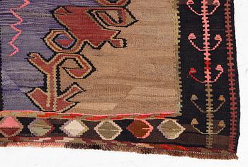Rug, semi-antique Turkish Kilim, approx. 385 x 200 cm.
