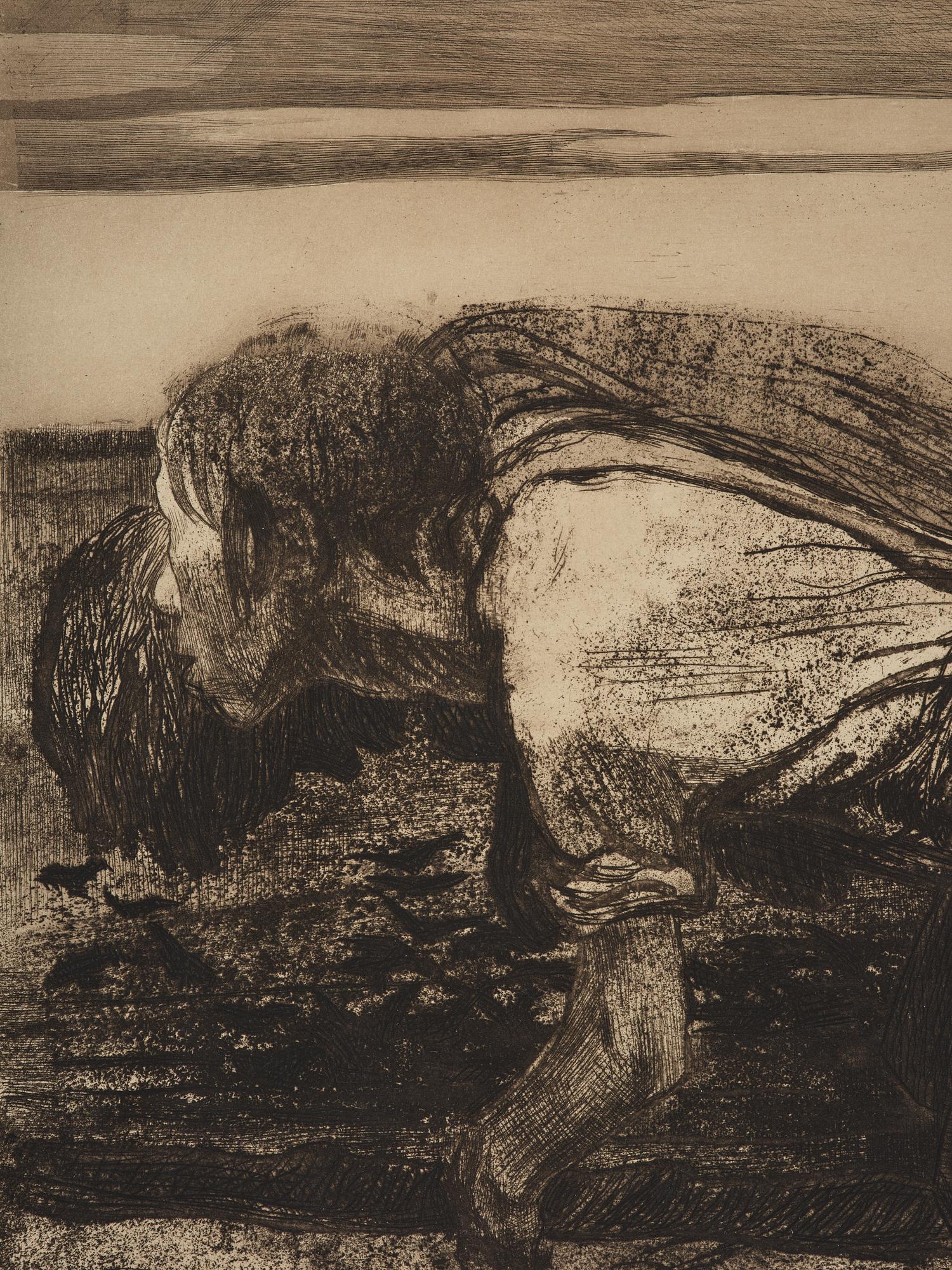 Käthe Kollwitz, "Die Pfluger" ur: Bauernkrieg (Peasant's War).