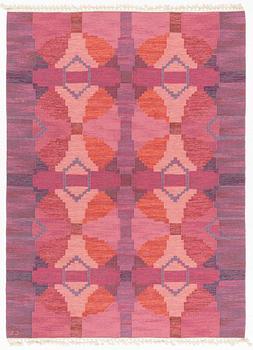 Judith Johansson, a carpet "Rödösund", flat weave, c 275 x 199 cm, signed JJ.