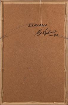 MAX SALMI, öljy levylle, signeerattu ja päivätty -73.