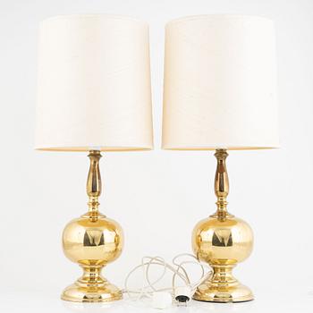 Table lamps, a pair, Aneta, Växjö, second half of the 20th century.