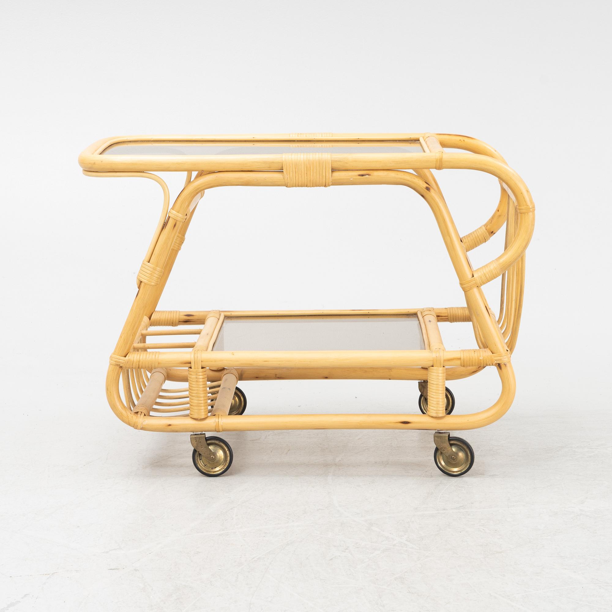 A bamboo serving trolley, second half of the 20th century.