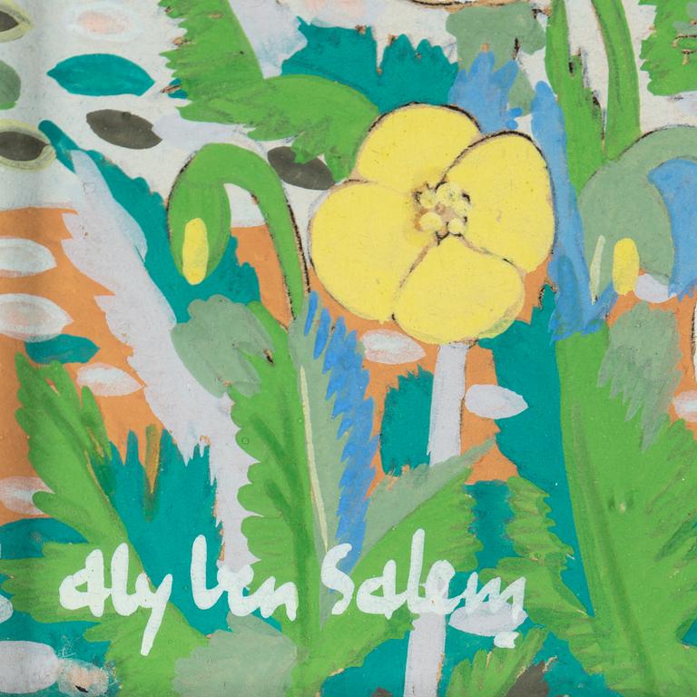 ALY BEN SALEM, gouache, signerad.