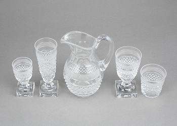 GLASSERVIS, 58 delar "Kent", Kosta, 1900-talets andra hälft.