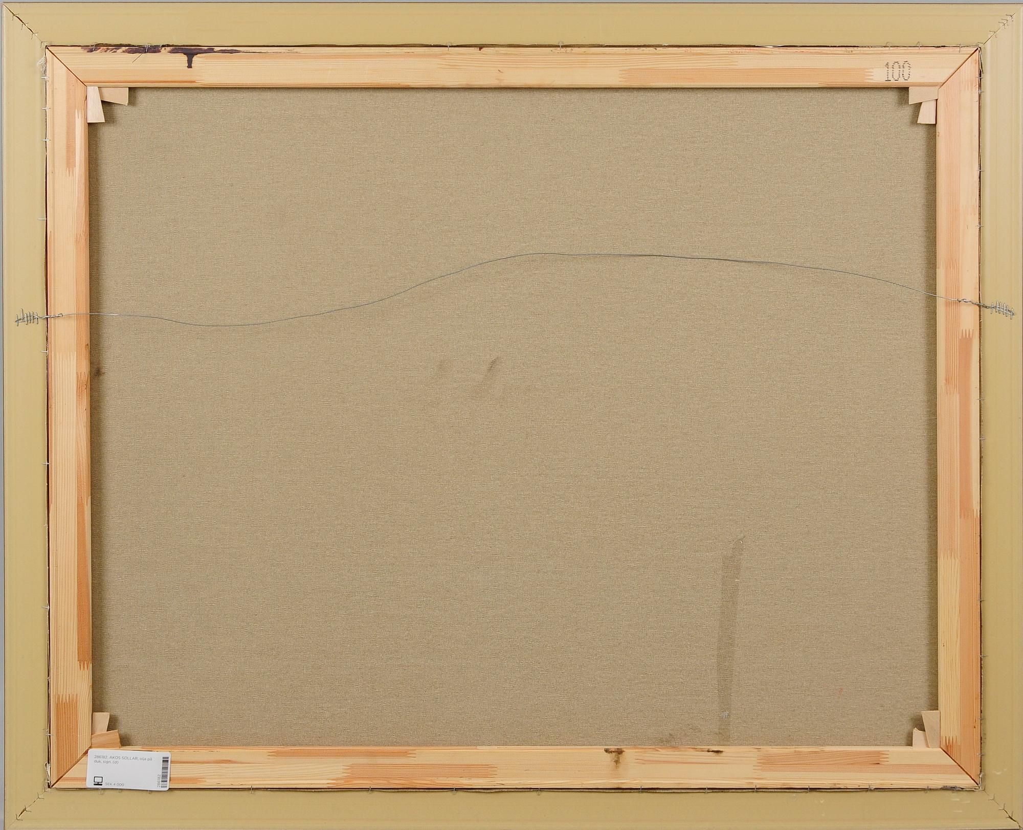 AKOS SOLLAR, olja på duk, sign.