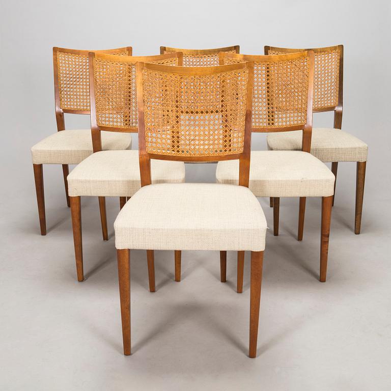 Six chairs, latter hlaf of 20th century.