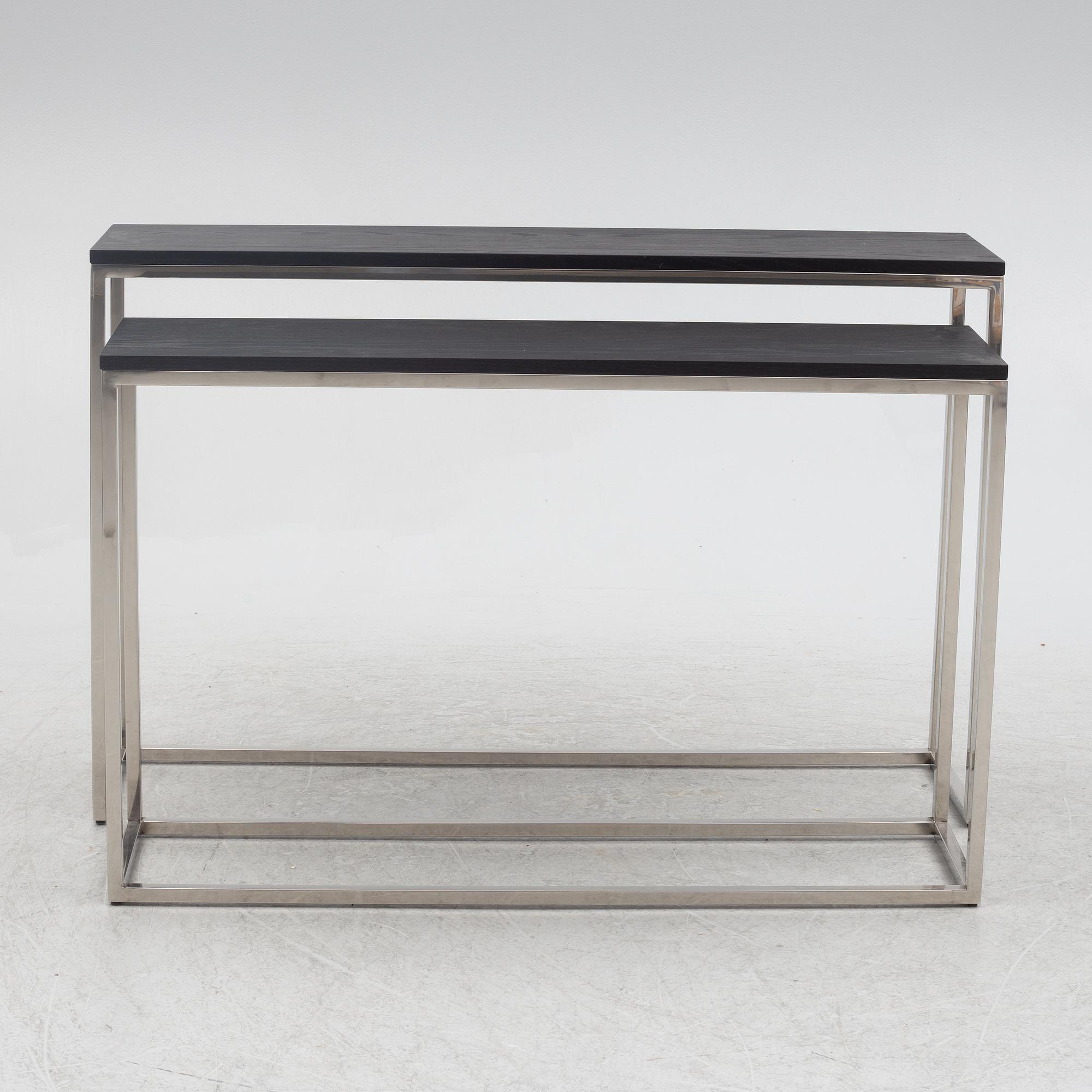 A est of two side tables, Rivièra Maison, contemporary.