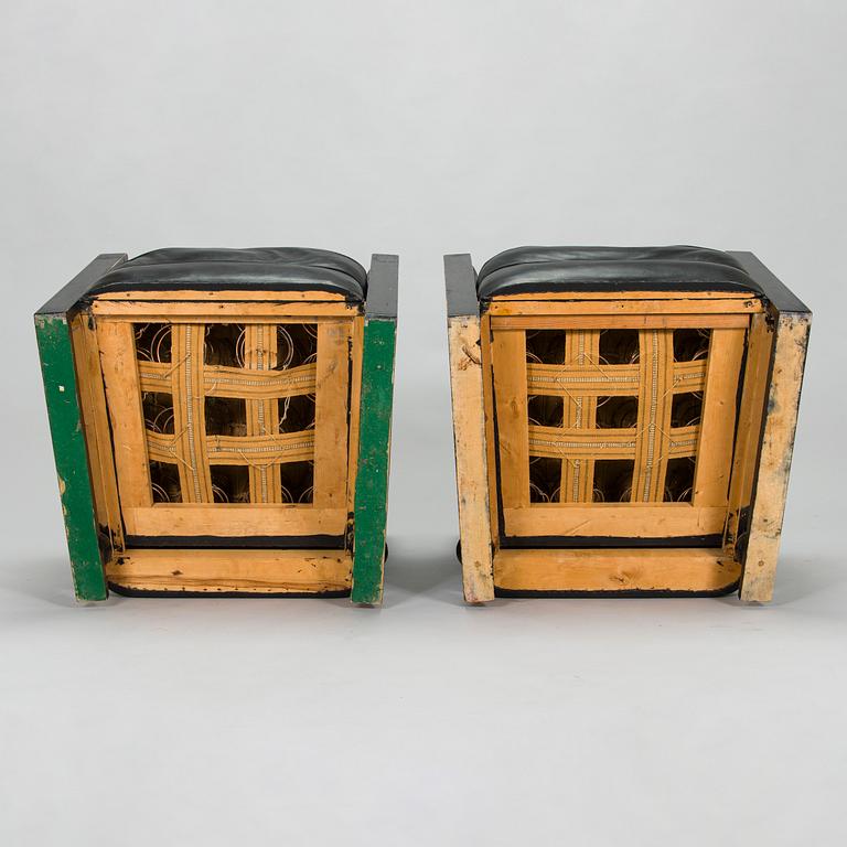 Åke Wasastjerna, a pair of model 185 "Minister" armchairs for Asko, 1930s.