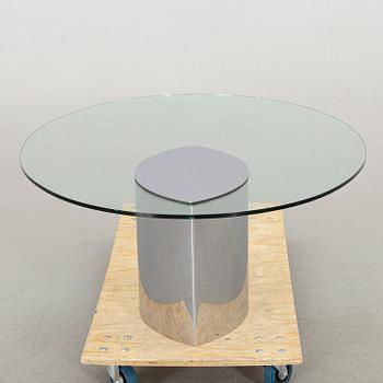 A GLASS TOP COFFEE TABLE "LUNARIO" CINI BOERI.