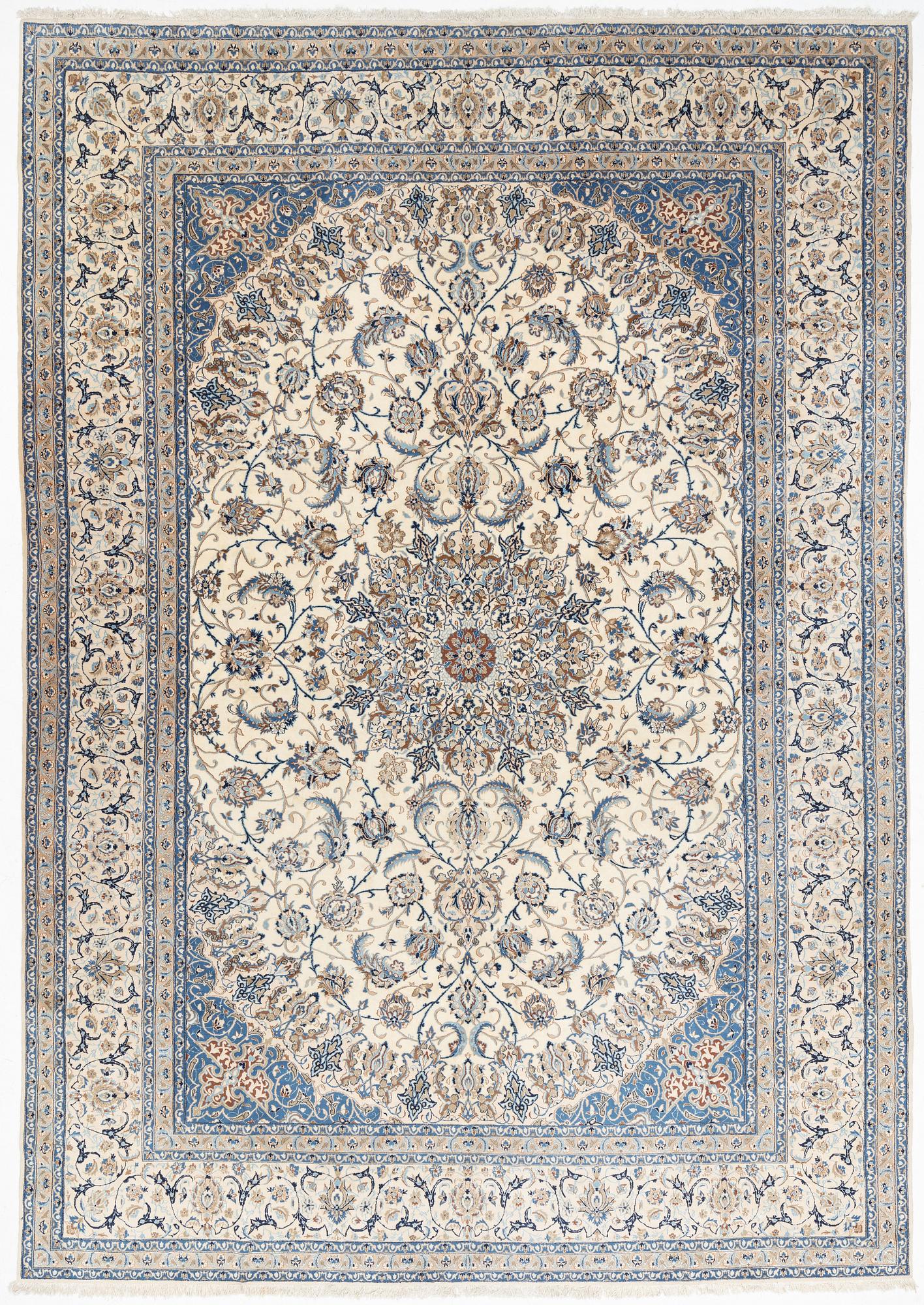 Matta, Nain, part silk, ca 460 x 324 cm.