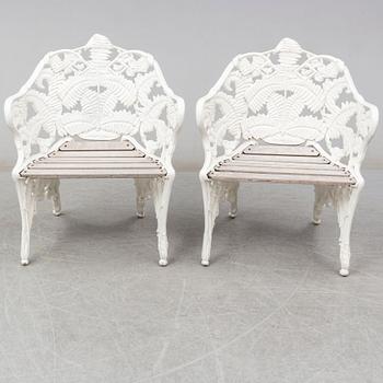 A pair of garden armchairs, second half of the 20th century.