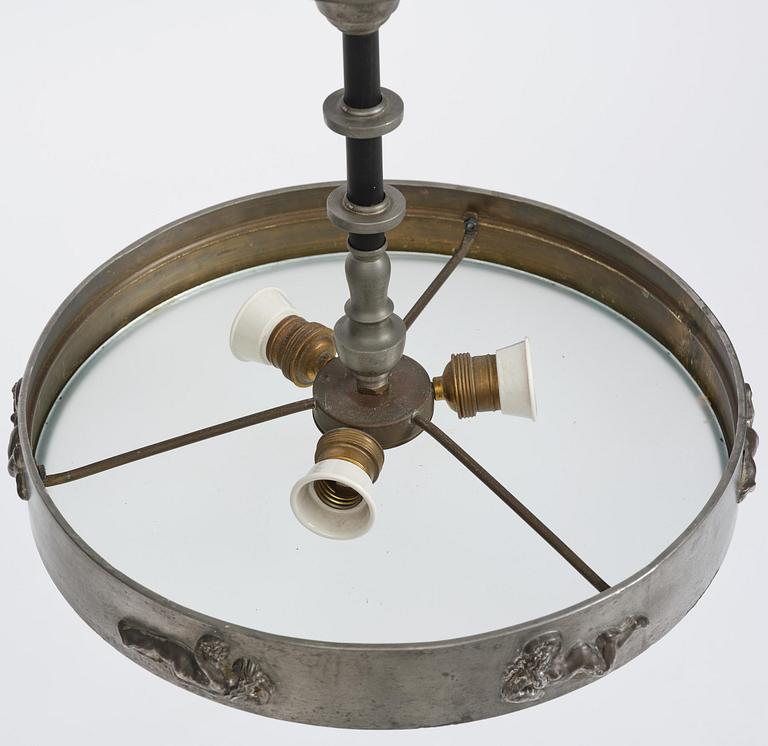 Anna Petrus, a ceiling lamp model G 454 (Båstadkronan), Firma Svenskt Tenn, Stockholm, 1927-28.