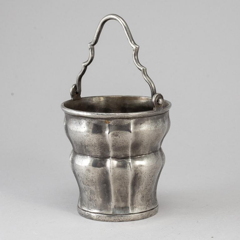 An 18th century pewter Holy Water bowl.