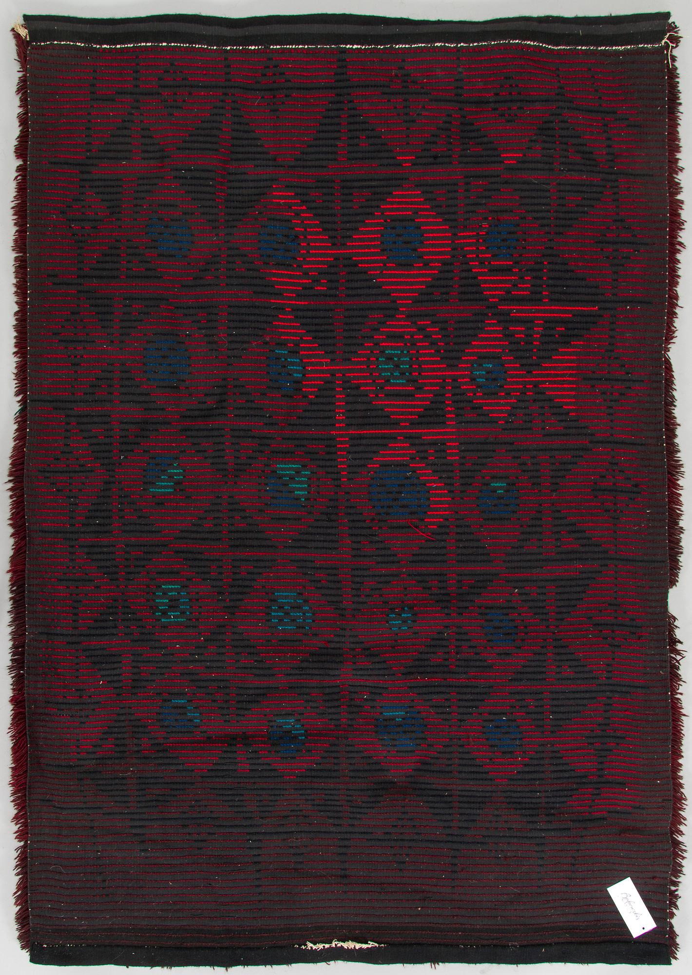 Kirsti Ilvessalo, ryijy, malli Suomen Käsityön Ystävät. Noin 184 x 126 cm.