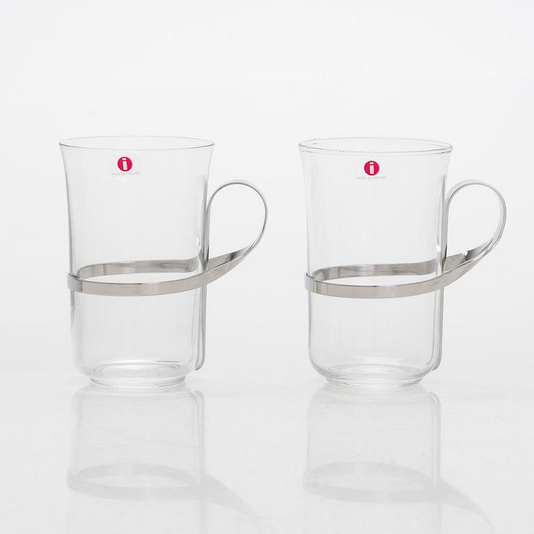 Vivianna Torun Bülow-Hübe, a set of nine 1980s 'Thea' hot drink glasses for Iittala.