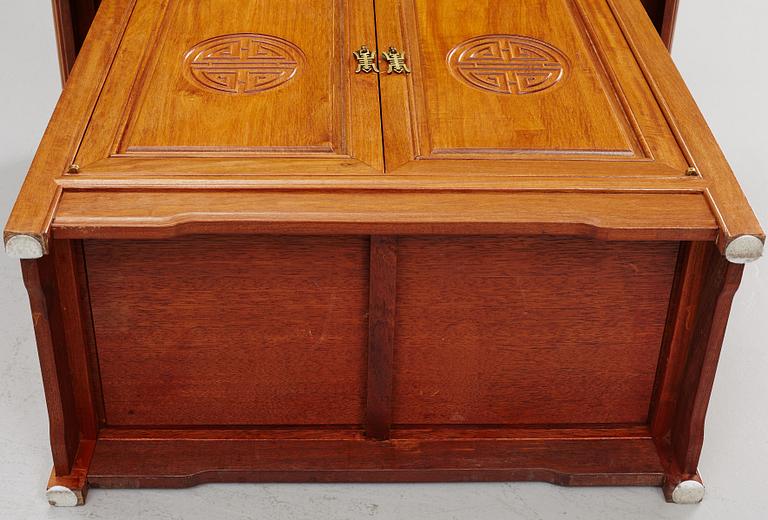 A Chinese hardwood cabinet, second half of the 20th century.