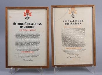 TRYCK, 6 st, Finland, 1940-tal.