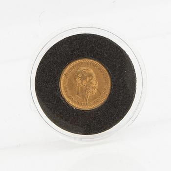 Gold coin Sweden, Oscar II 5 kr, 1894.