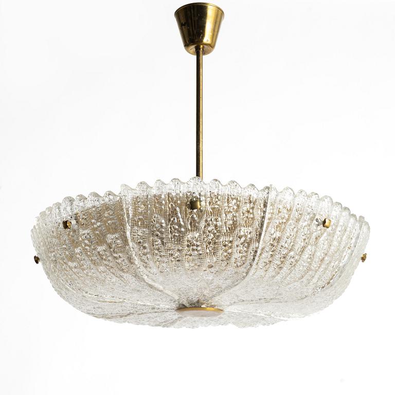 Carl Fagerlund, A Swedish Orrefors glass chandalier, mid 20th century.