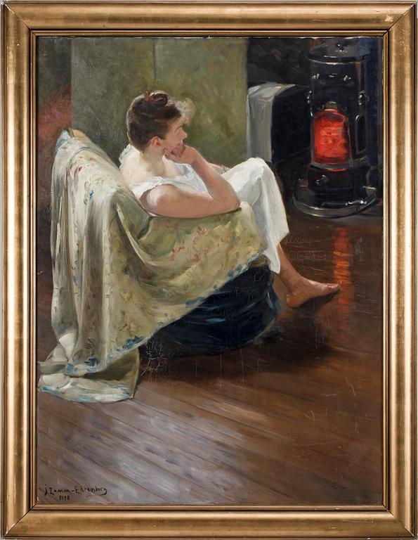 INGRID EHRENBORG, olja på duk. Sign och dat   1898.
