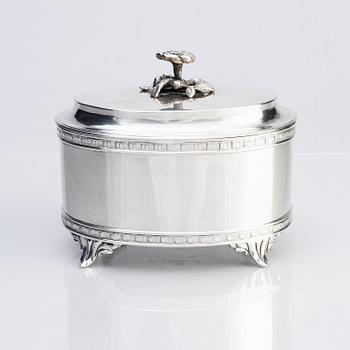 A Swedish late 18th century silver suger-casket, mark of Johan Malmstedt, Gothenburg 1799.