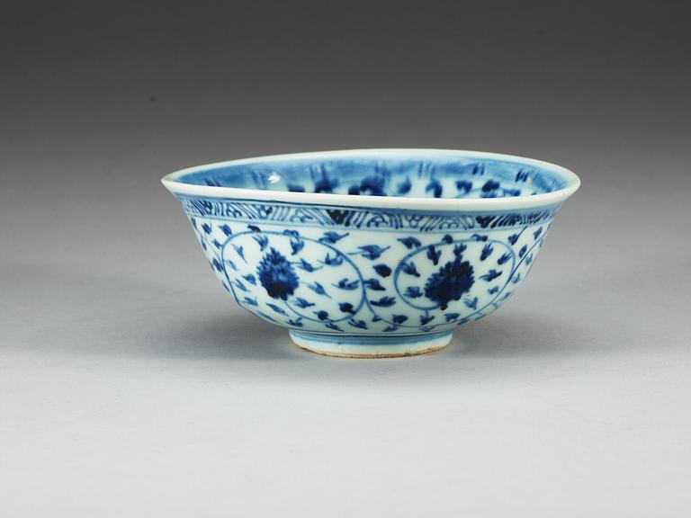 A blue and white bowl, Ming dynasty (1368-1644).