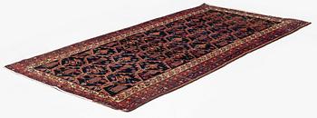 An antique Harchegan carpet, Chahar Mahal and Bakhtiari area, c. 300 x 160 cm.
