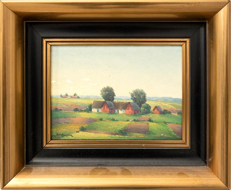 Bror Ljunggren, olja på pannå signerad och daterad 1938.