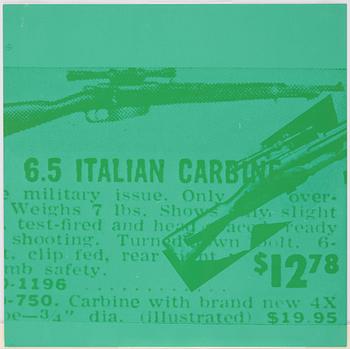 32. Andy Warhol, Plate 37, Italian Carbine, from: "Flash - November 22, 1963".