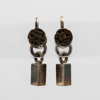 Wiwen Nilsson, a pair of silver earrings, Lund 1960.