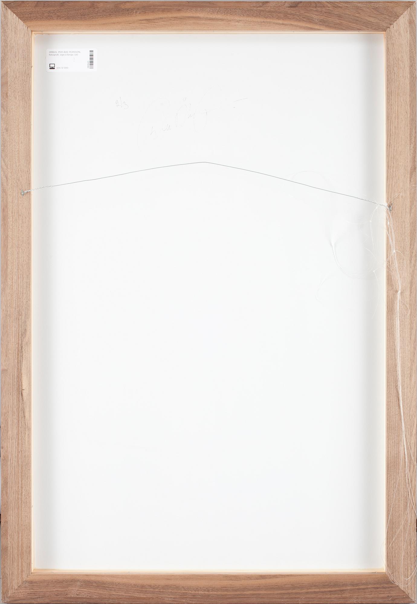 PER ÅKE PERSSON, fotografi, sign á tergo.