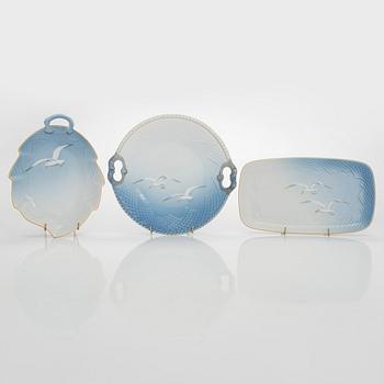 Kahviastiasto, 47 osaa, "Måsen", posliini, Bing & Grøndahl, Tanska.