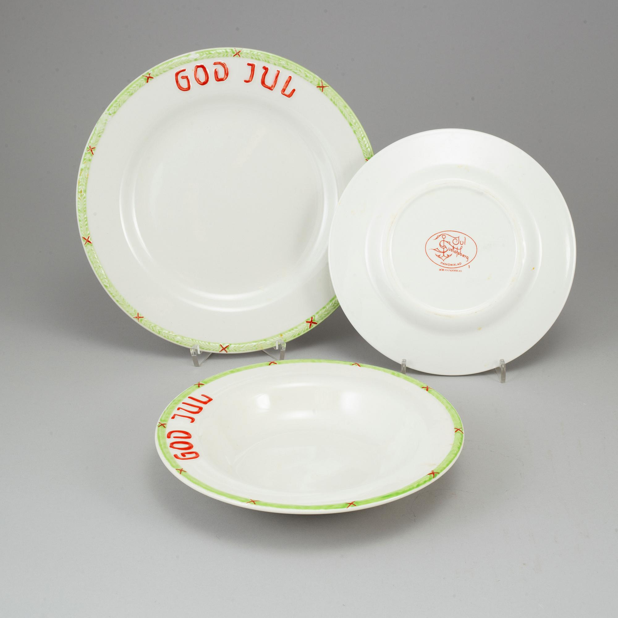 JULSERVIS, 42 delar, porslin, "God Jul", Gustavsberg.