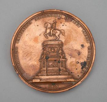MEDALJ, brons, Ryssland, 1859.