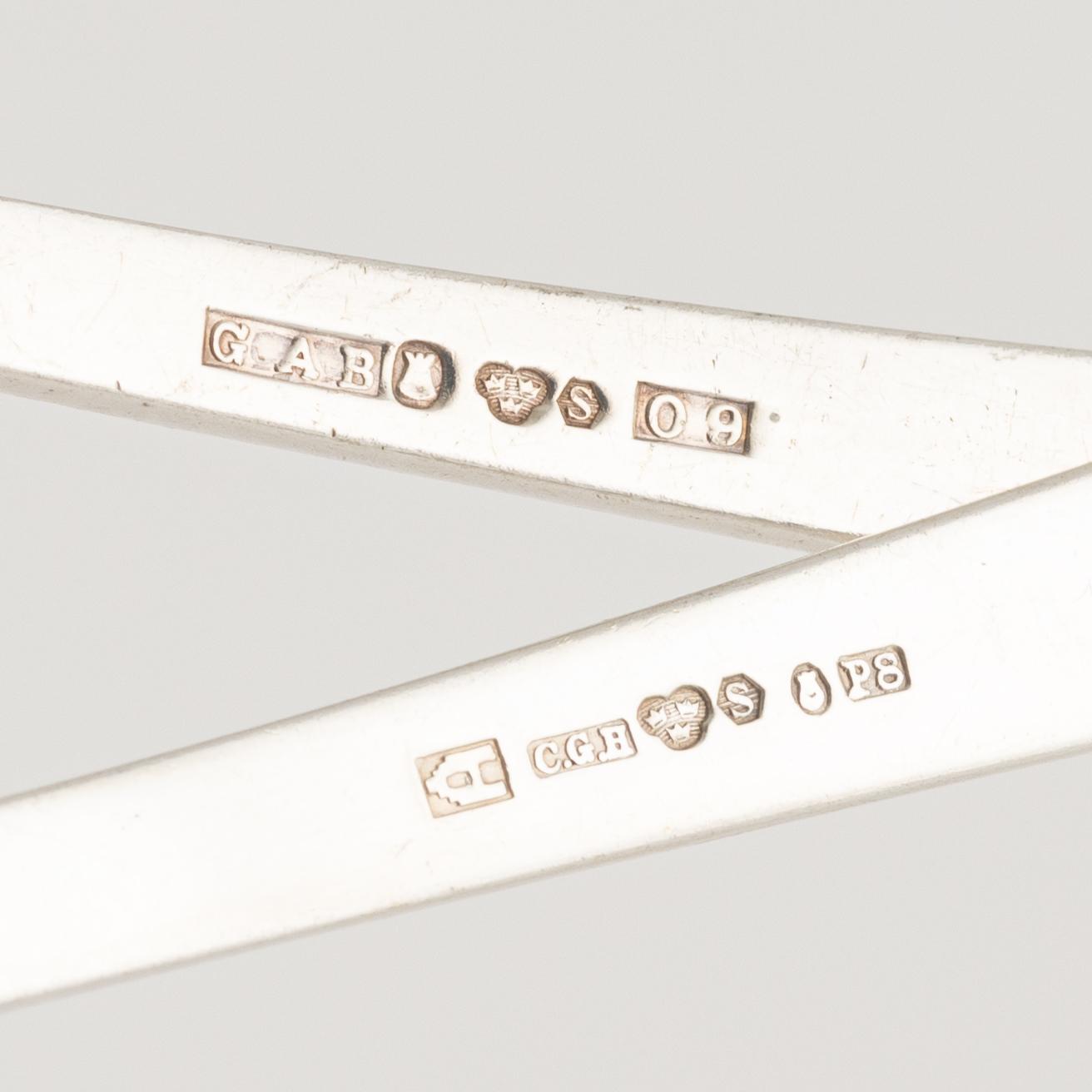 Bestickservis, 93 delar, silver, modell Diana, CG Hallberg/GAB, Stockhom, 1939-64.