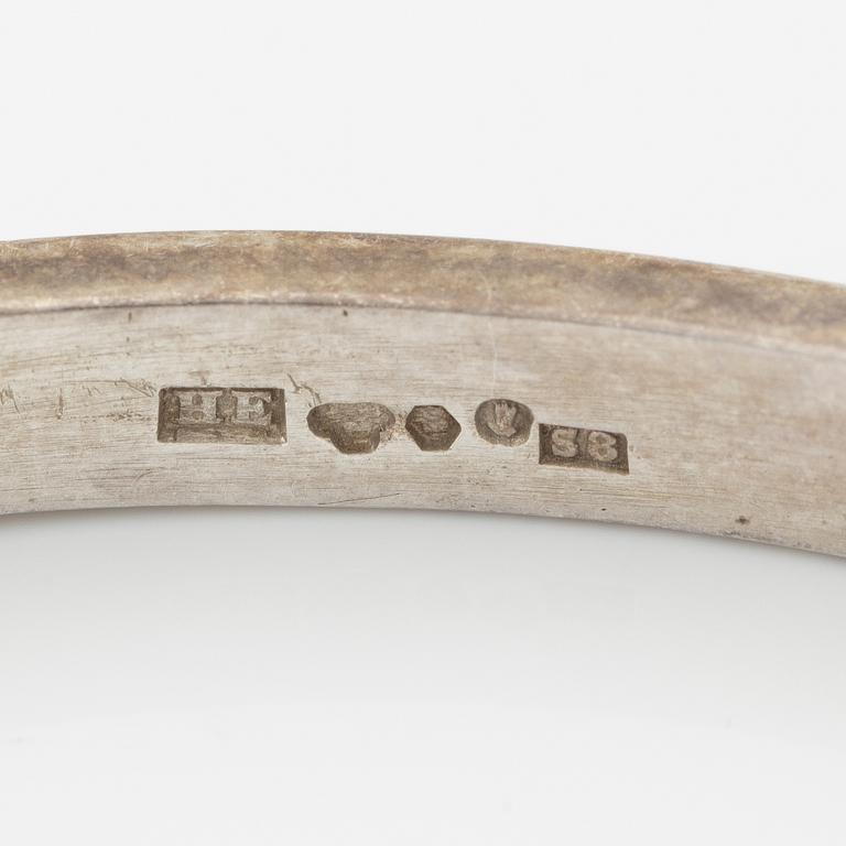 Bracelet silver with step-cut rock crystal, Stigbert.