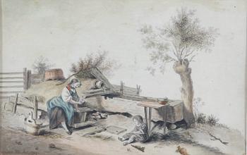 OKÄND KONSTNÄR, akvarell, sign o dat. Antoine Klauber, 1794.