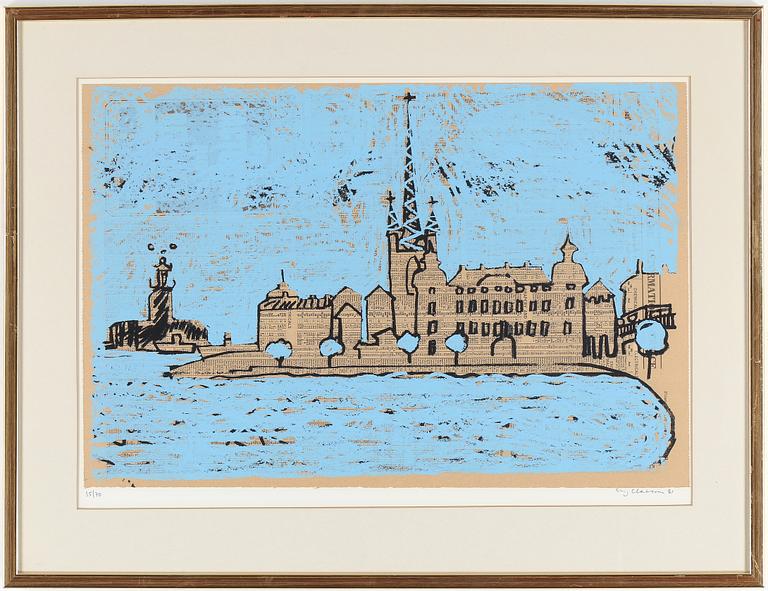 STIG CLAESSON, blandteknik, signerad och daterad 81.