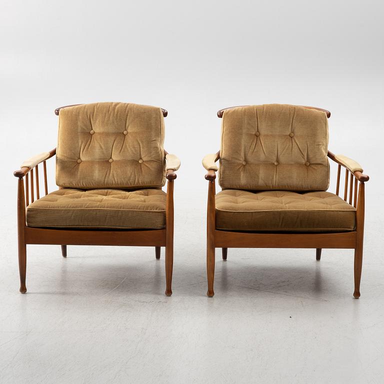 Kerstin Hörlin-Holmquist, a pair of 'Skrindan' armchairs, OPE-Möbler, late 20th Century.