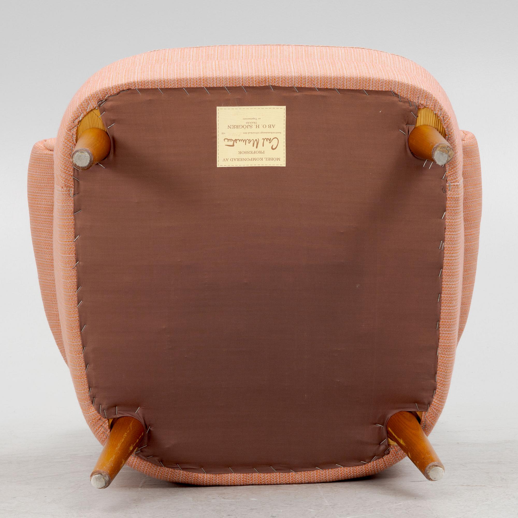 Carl Malmsten, fåtölj, "Hemmakväll", OH Sjögren, Tranås, 1900-talets senare del.1900-talets andra hälft.