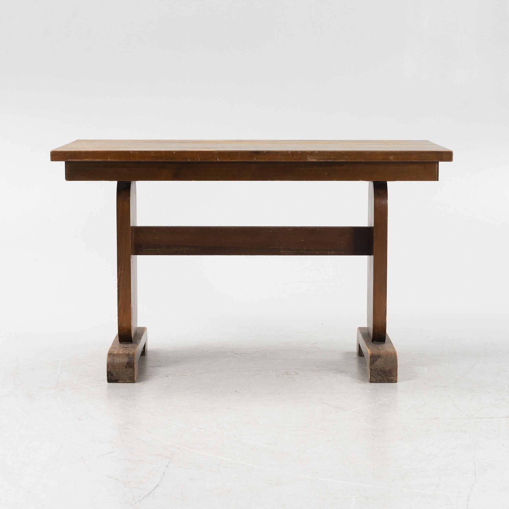 A pine table, 1940's.