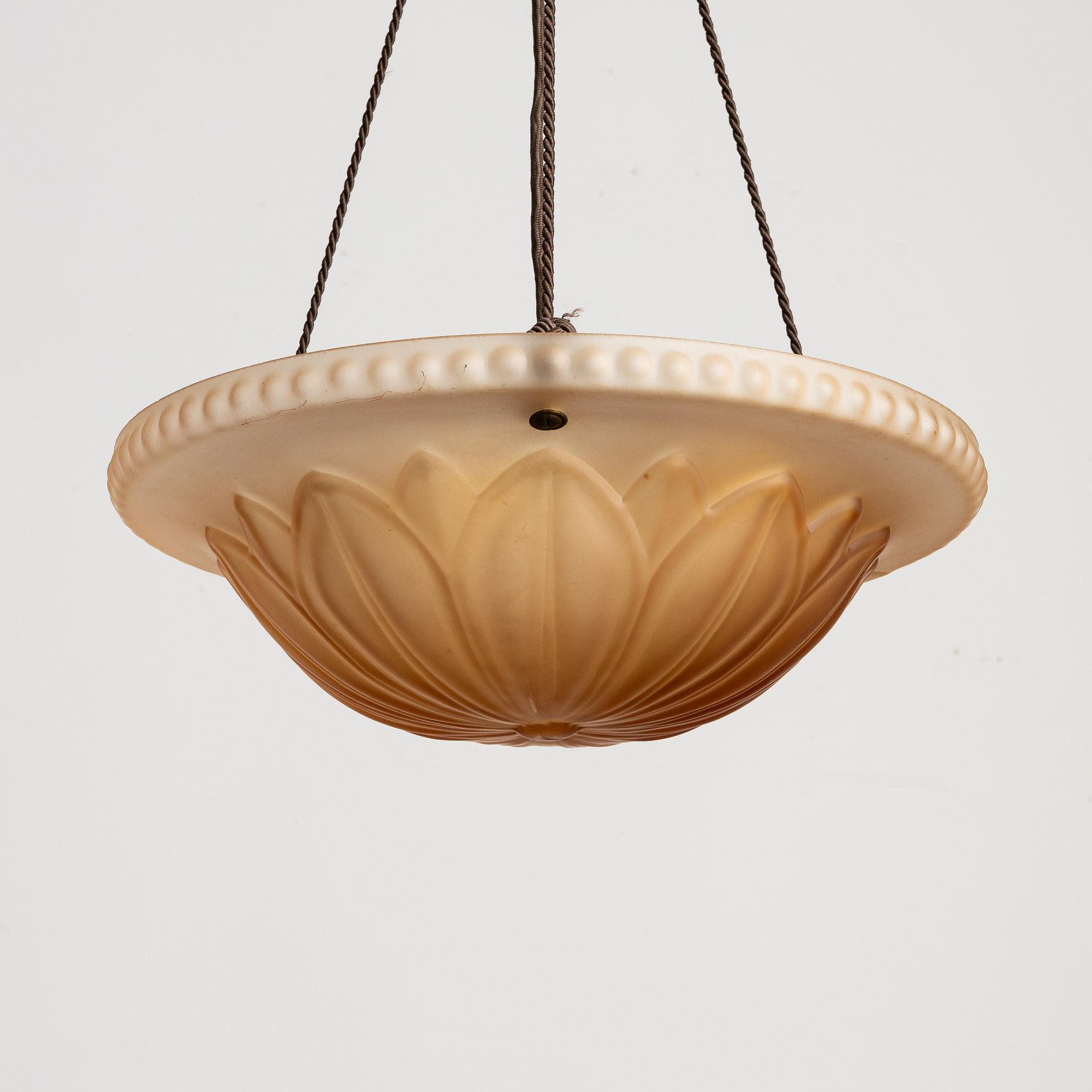 Harald Notini, a ceiling lamp model "10074", Arvid Böhlmarks Lampfabrik, Stockholm, 1930s.